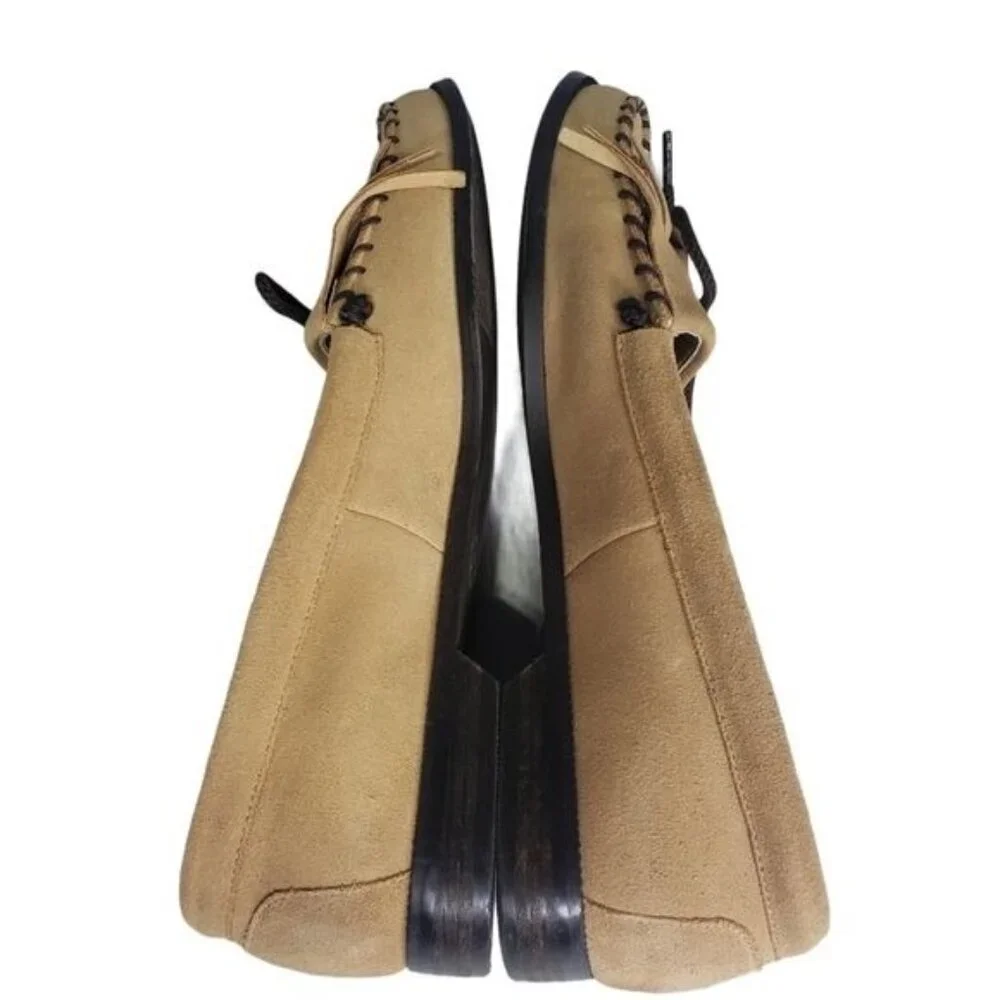 Glory II Suede‎ Moccasin Loafers Beaded Indian Design Shoes Women's Size 8.5